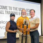 Pictured, from left: Holly Montooth, Public Transportation Director; Billy Gilbert, Driver; and Mark Farley, UCHRA Executive Director.