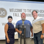 Pictured, from left: Holly Montooth, Public Transportation Director; John Pistol, Driver; and Mark Farley, UCHRA Executive Director.