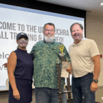 Pictured, from left: Holly Montooth, Public Transportation Director; Jonny Maynard, Driver; and Mark Farley, UCHRA Executive Director.