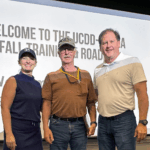 Pictured, from left: Holly Montooth, Public Transportation Director; Victor Ketring, Driver; and Mark Farley, Executive Director.